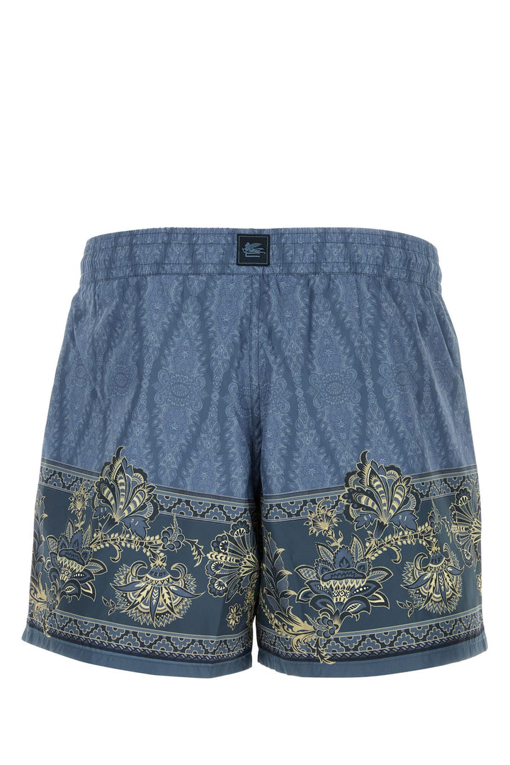 Printed polyester swimming shorts