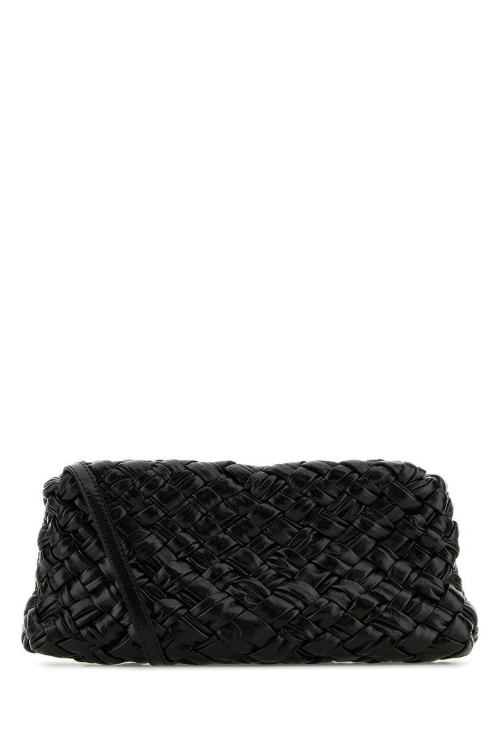 Black leather Kalimero Cha-Cha clutch