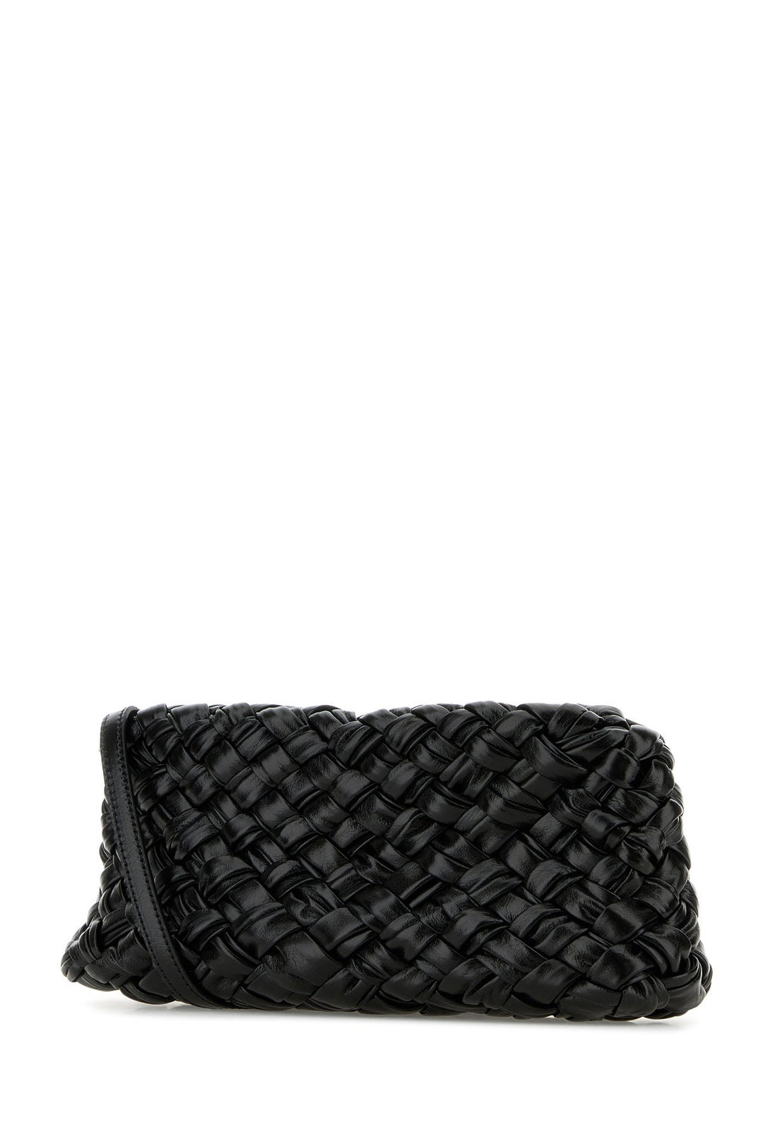 Black leather Kalimero Cha-Cha clutch