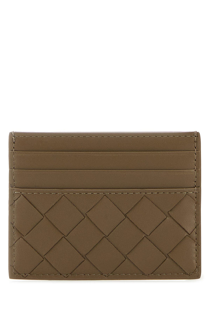 Mud nappa leather Intrecciato card holder