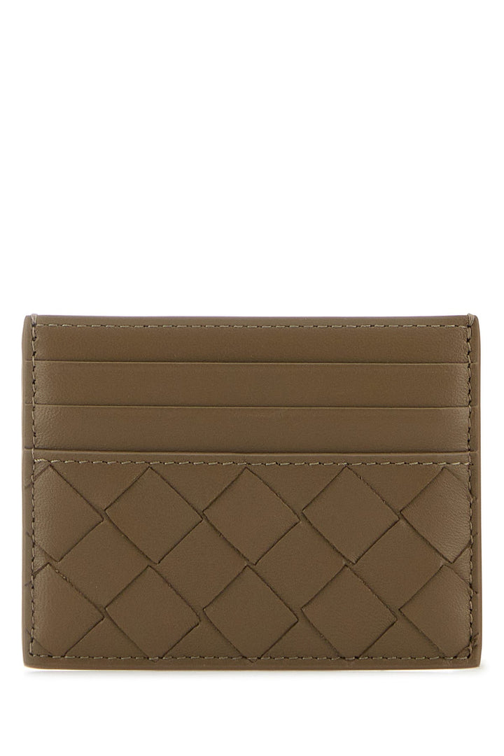 Mud nappa leather Intrecciato card holder