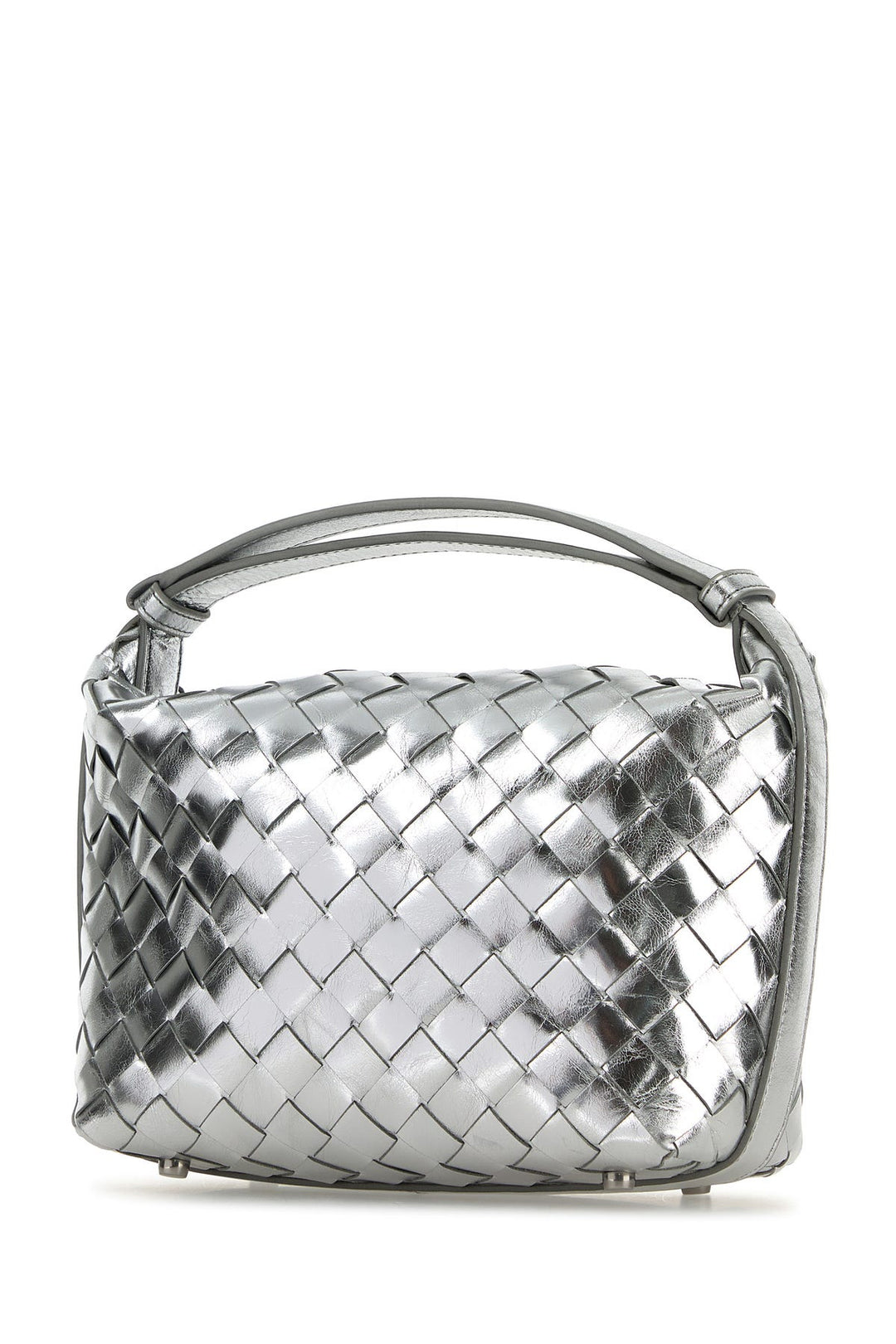 Silver nappa leather mini Wallace handbag