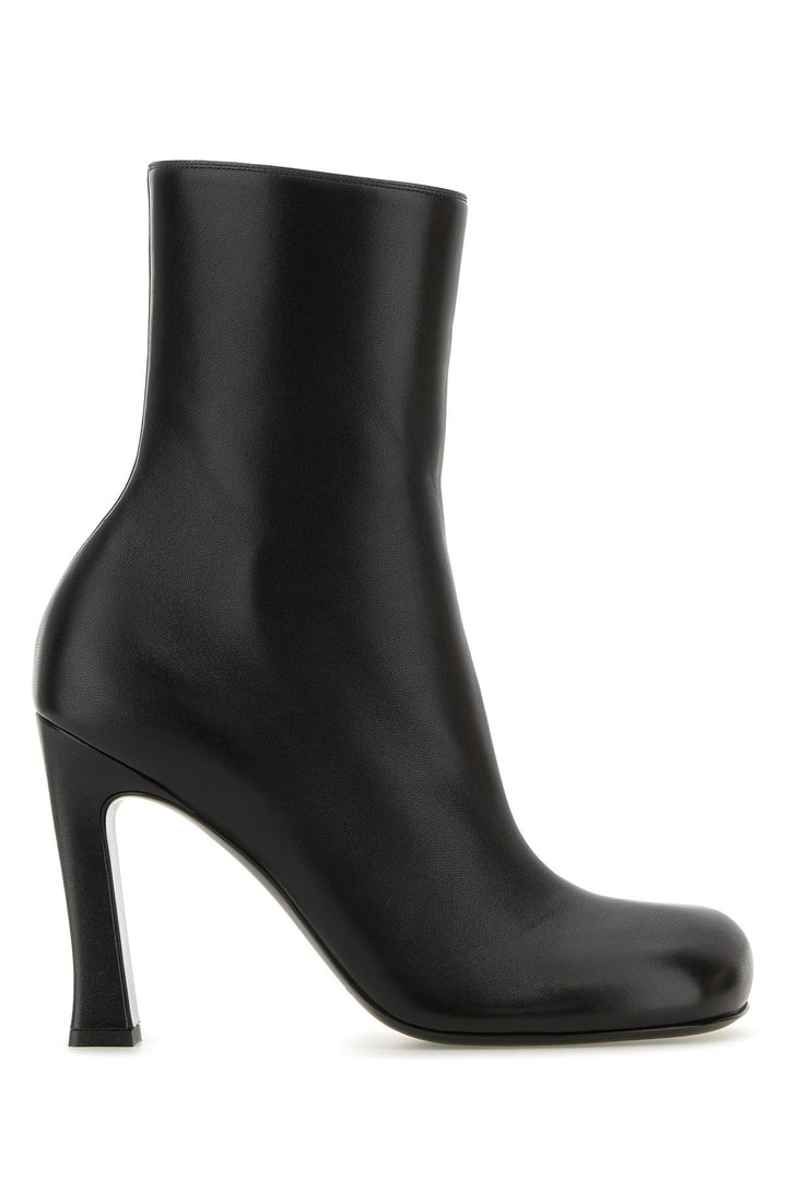 Black leather ankle boots