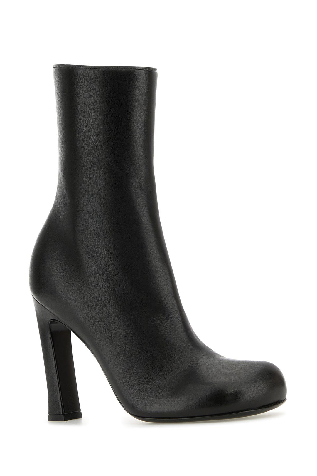 Black leather ankle boots