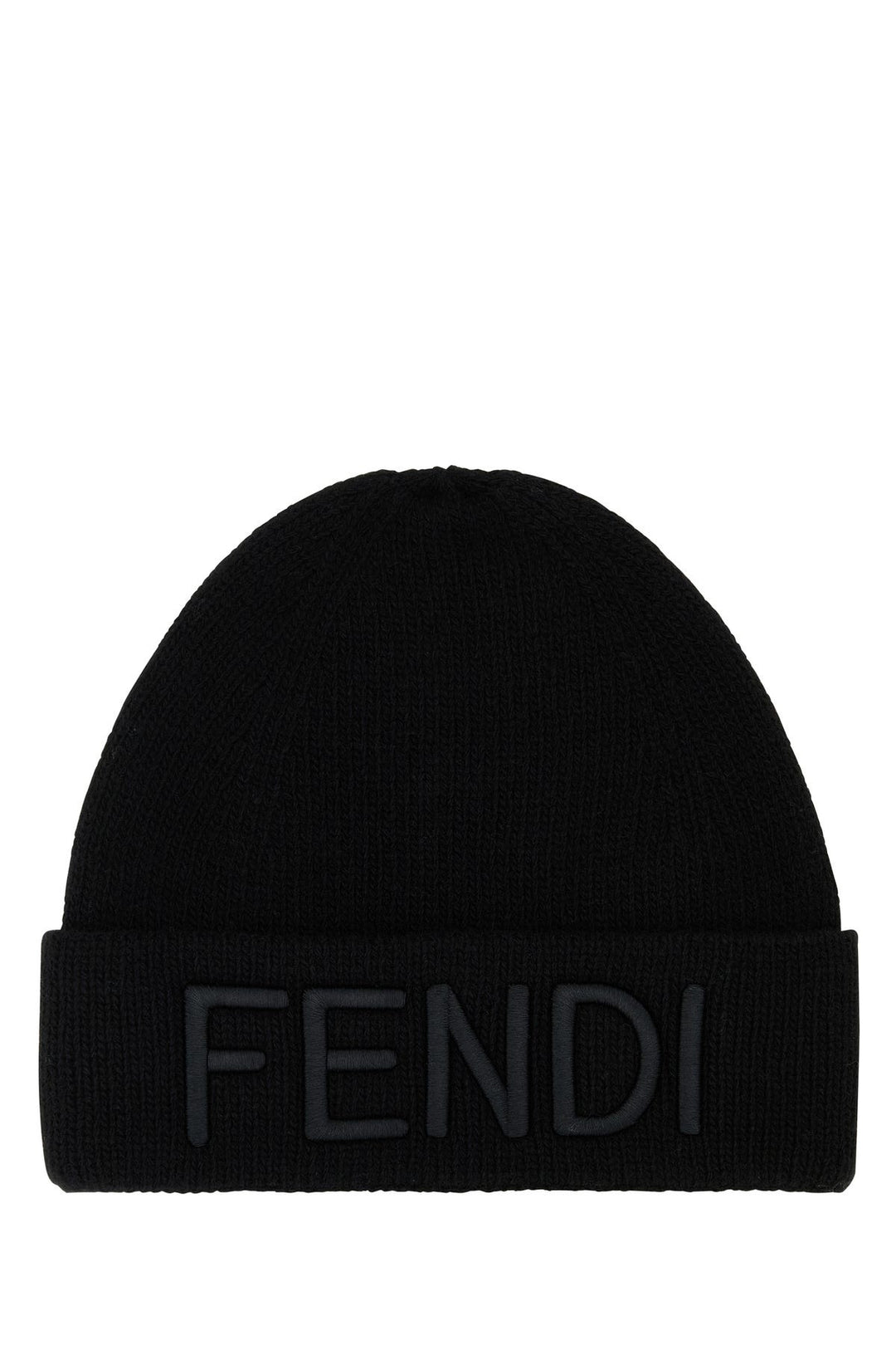 Black wool beanie hat