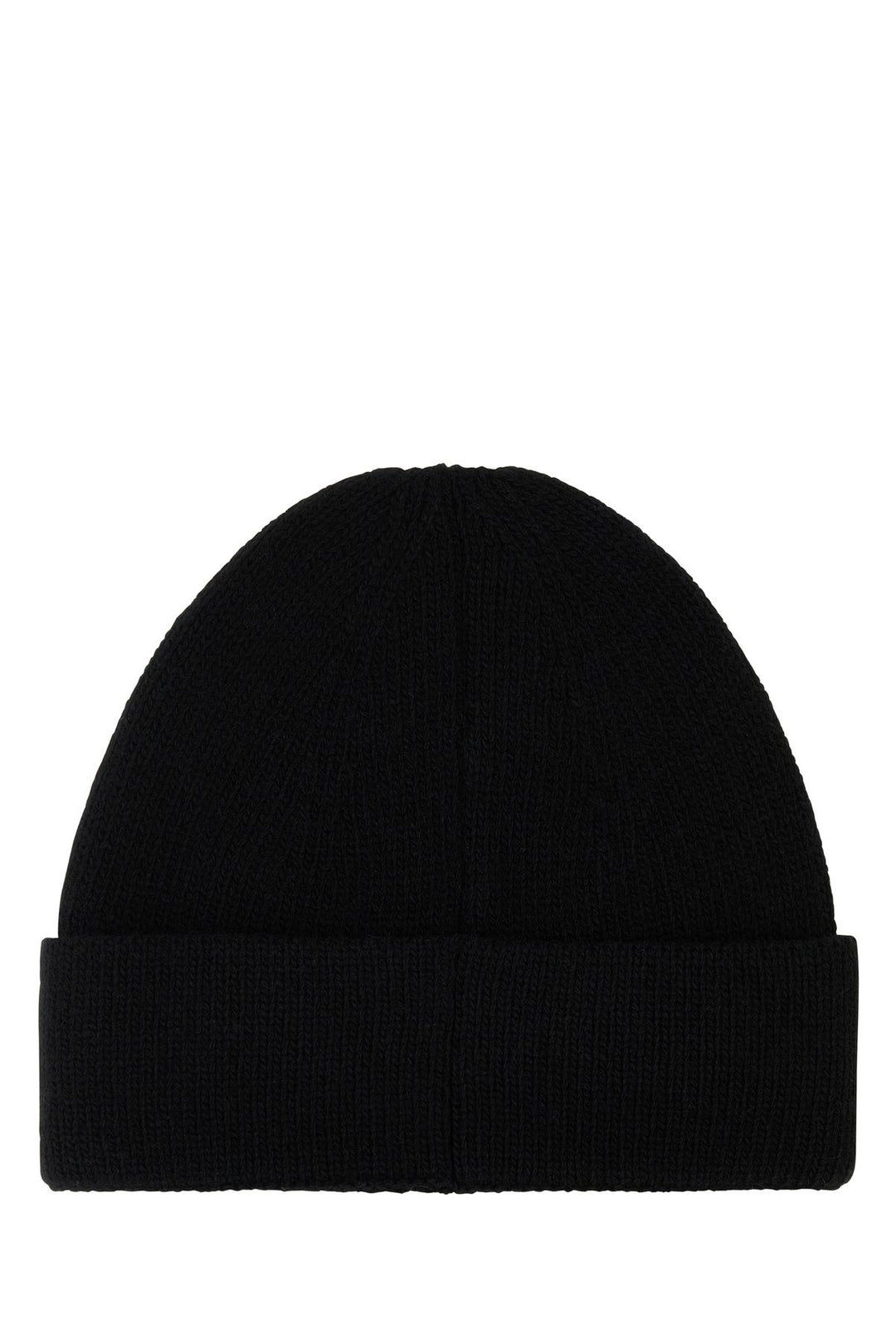 Black wool beanie hat