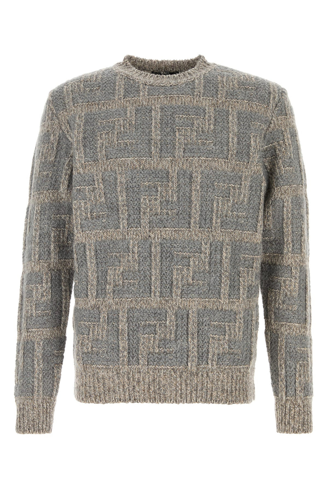 Embroidered wool blend sweater