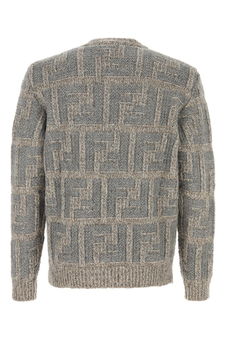 Embroidered wool blend sweater