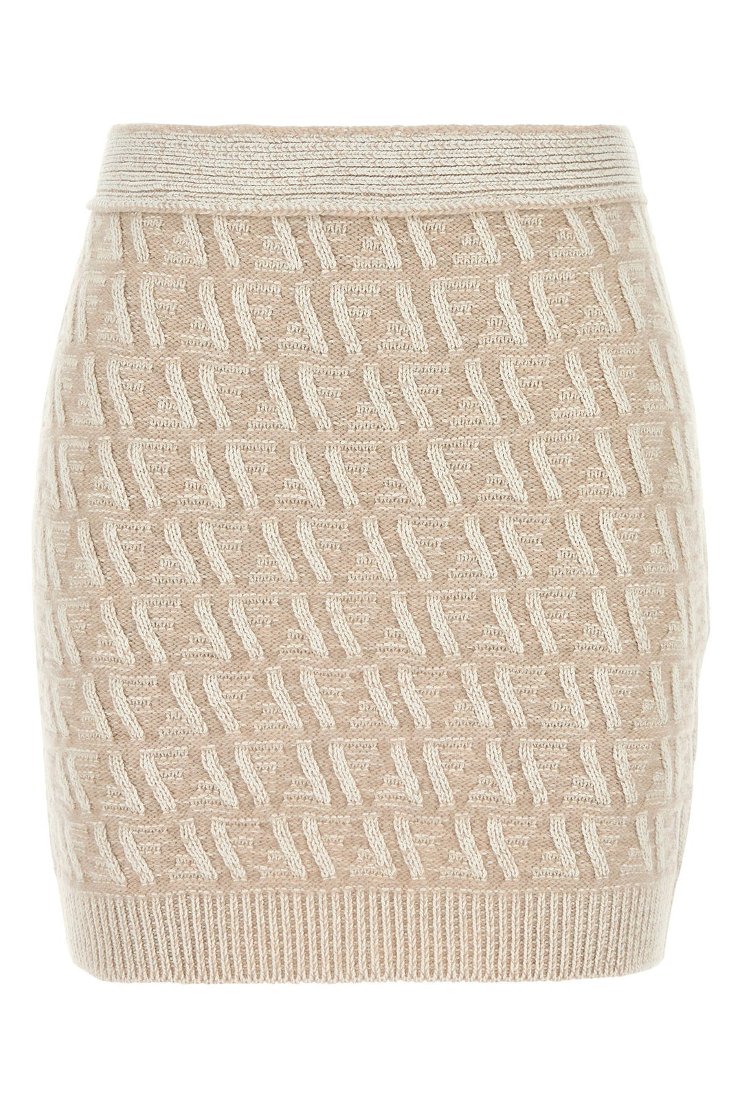 Embroidered silk blend mini skirt