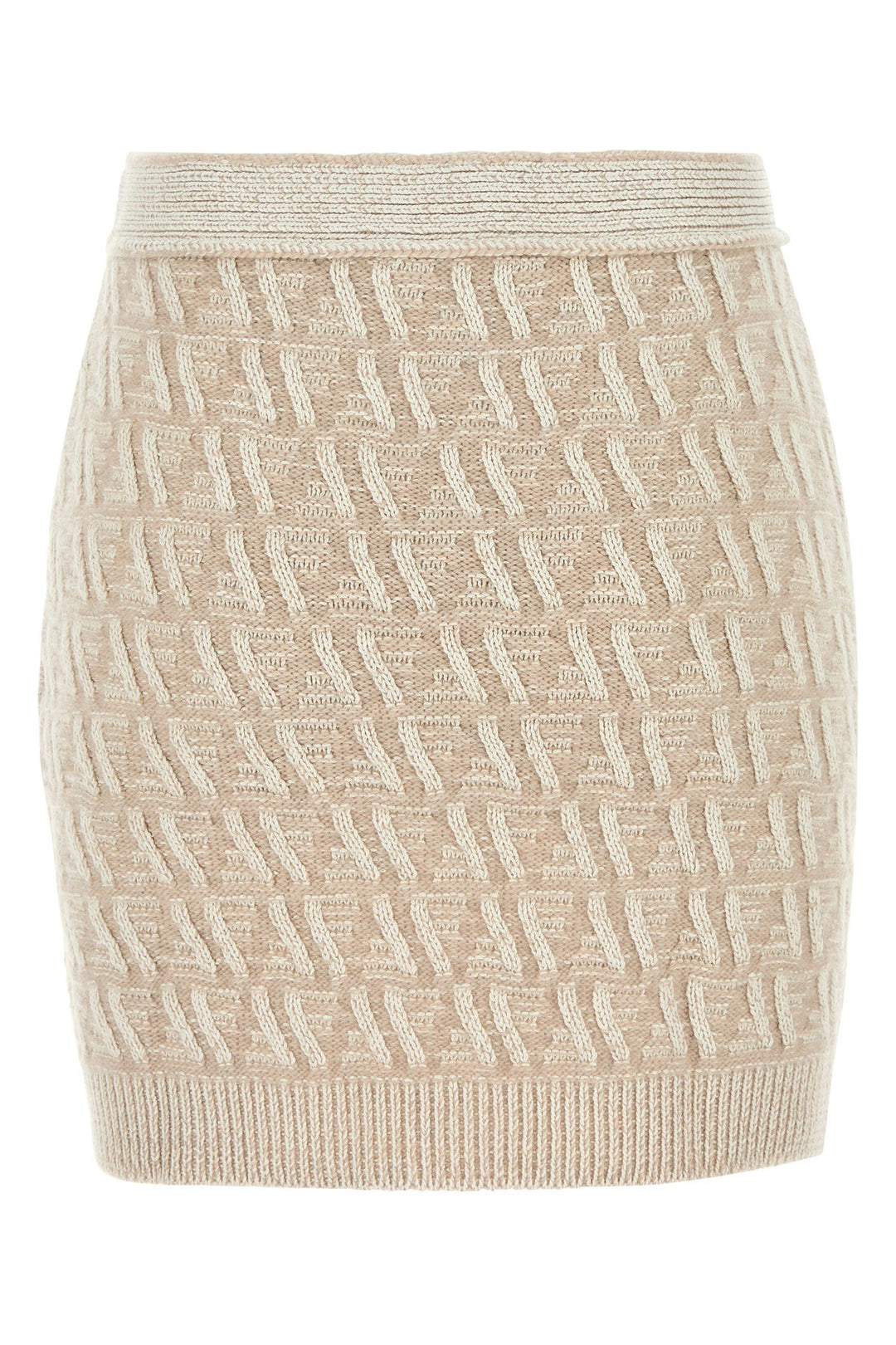 Embroidered silk blend mini skirt