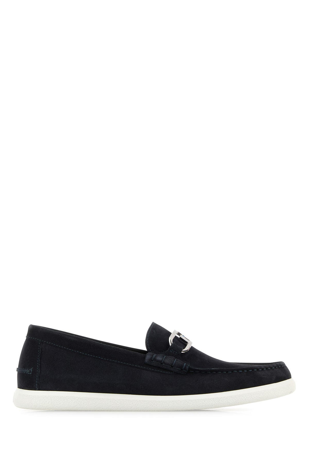 Midnight blue suede O Lock Light loafers