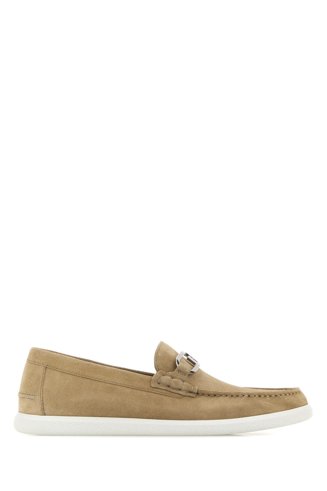 Cappuccino suede O Lock Light loafers