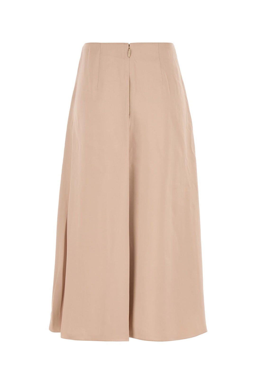 Beige silk skirt