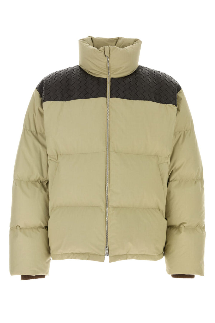 Beige poplin down jacket