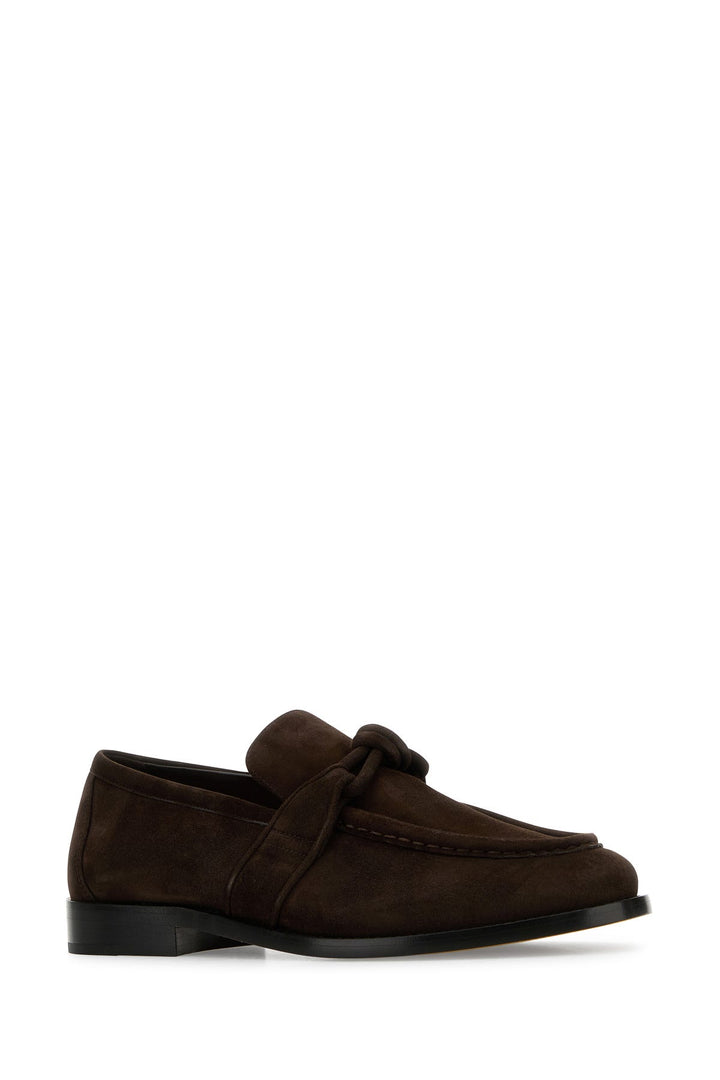 Brown suede Astaire loafers