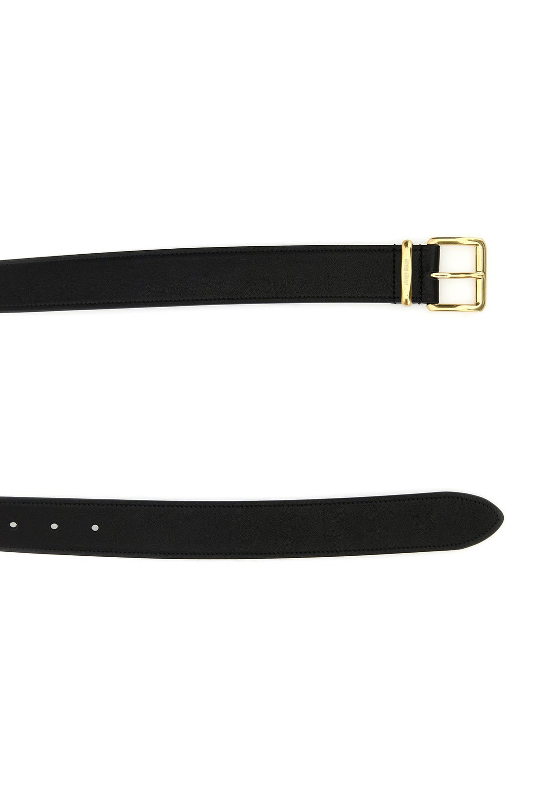 Black nappa leather belt