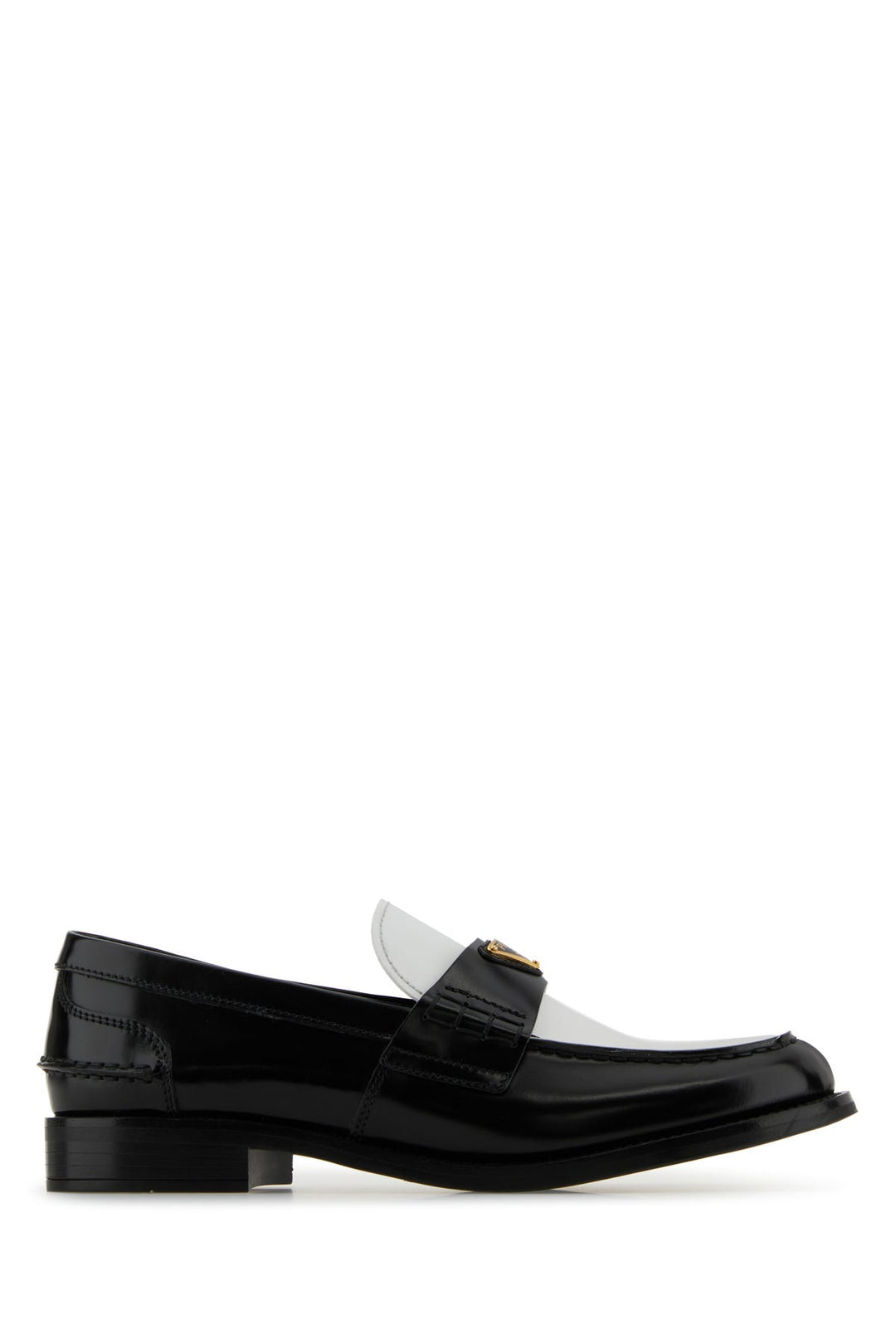 Two-tone leather loafers