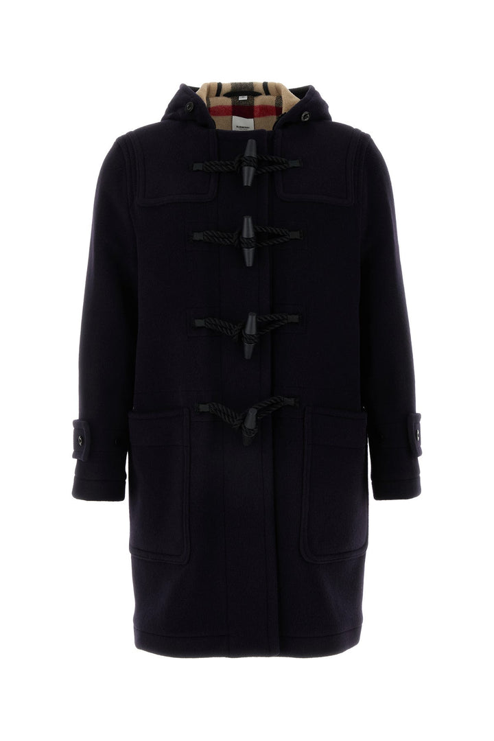 Navy blue wool blend coat