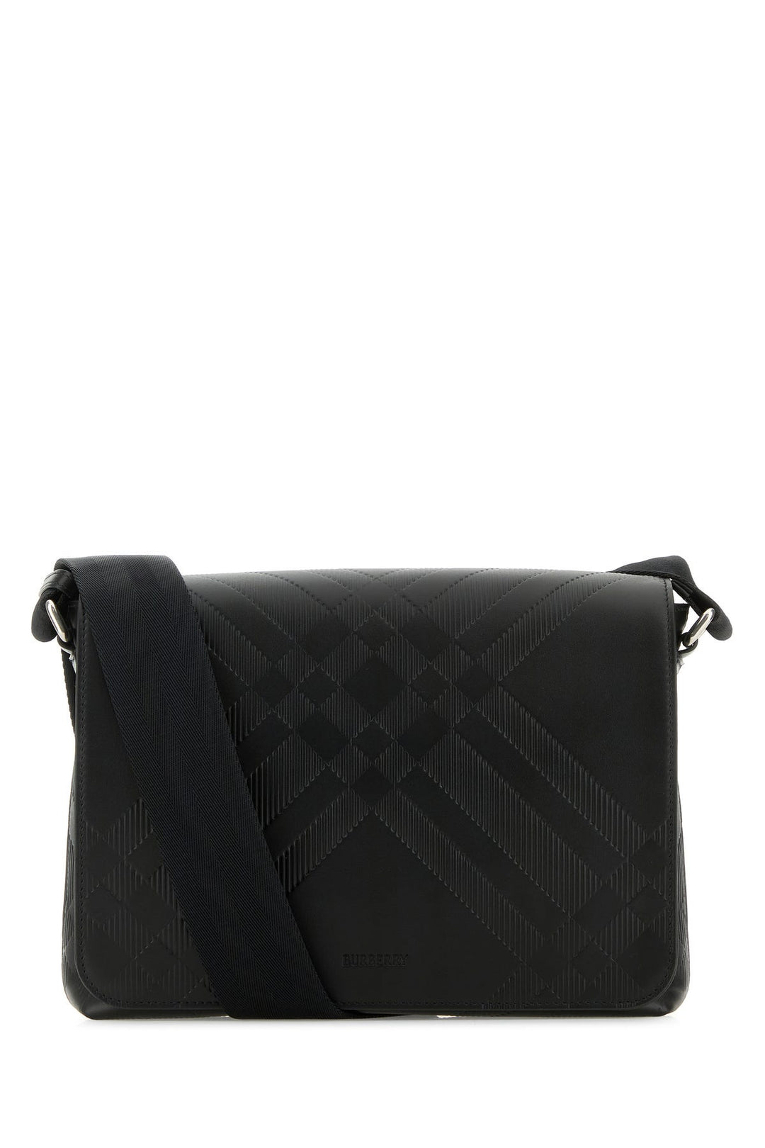 Black leather crossbody bag