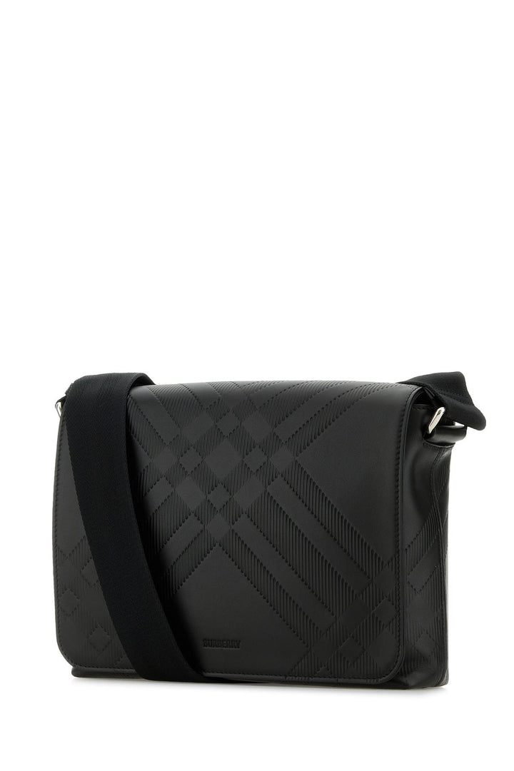 Black leather crossbody bag