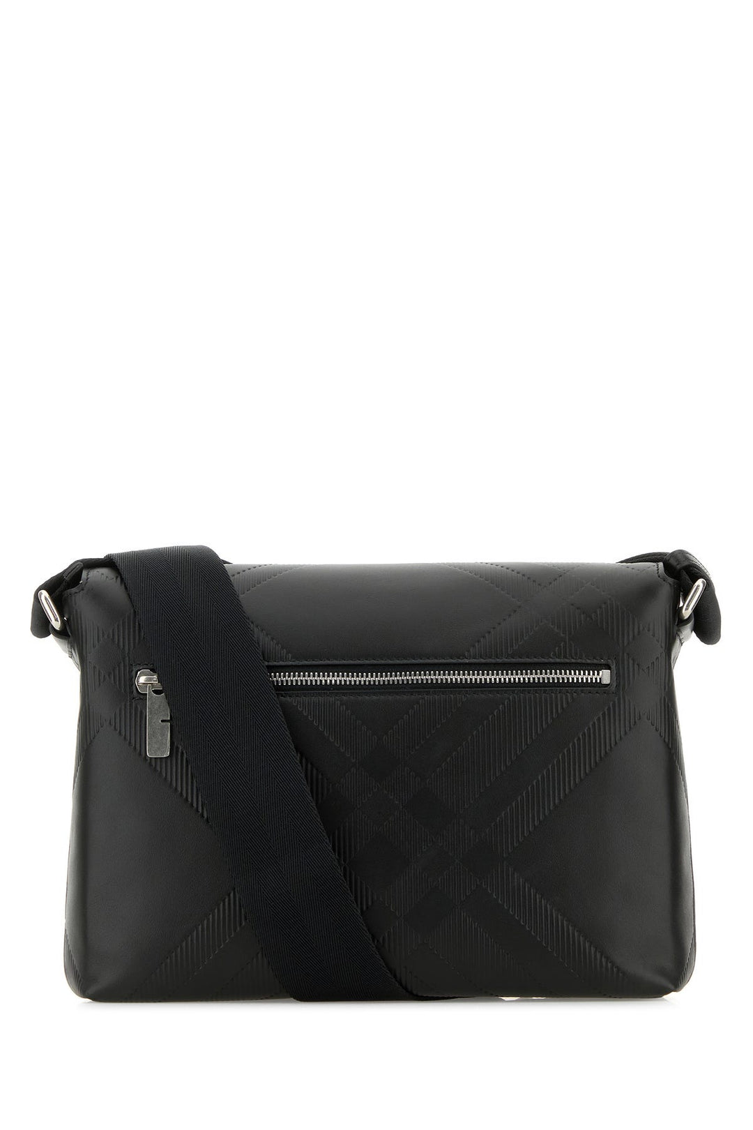 Black leather crossbody bag