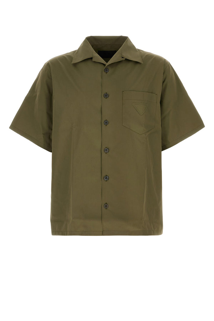 Army green poplin shirt