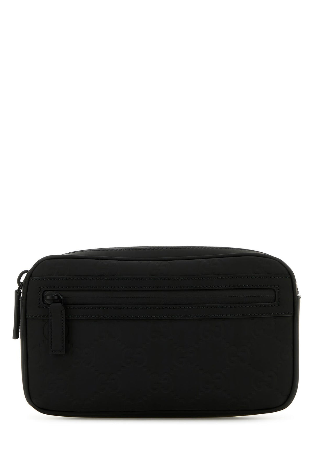 Black leather belt bag