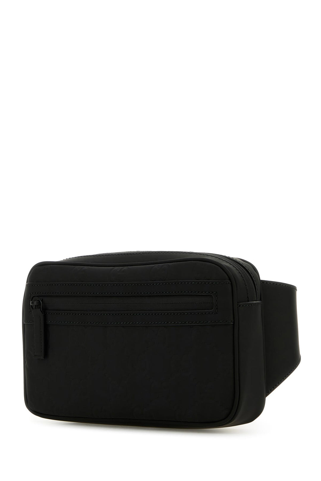 Black leather belt bag