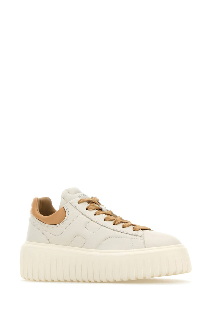 White nappa leather H-Stripes sneakers