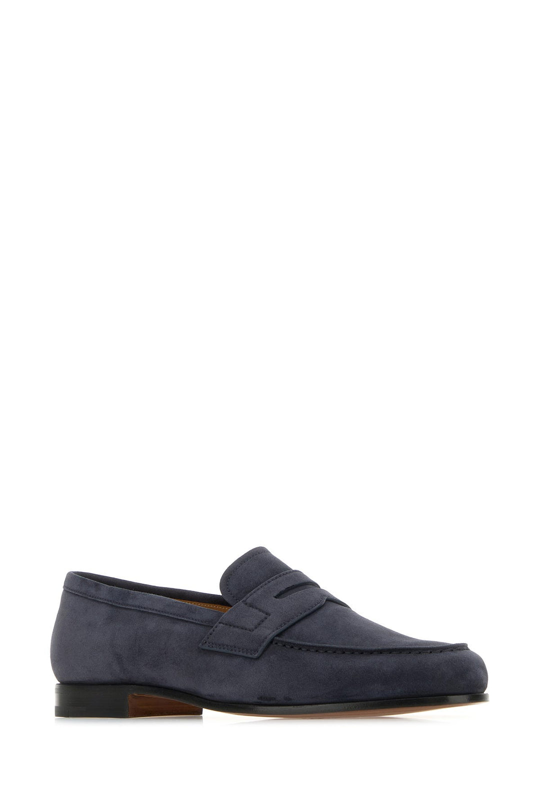 Navy blue leather Heswall loafers