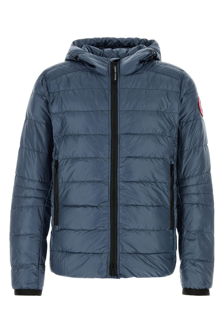 Powder blue nylon Crofton down jacket