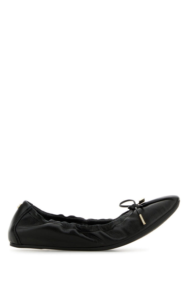 Black leather Joelle ballerinas