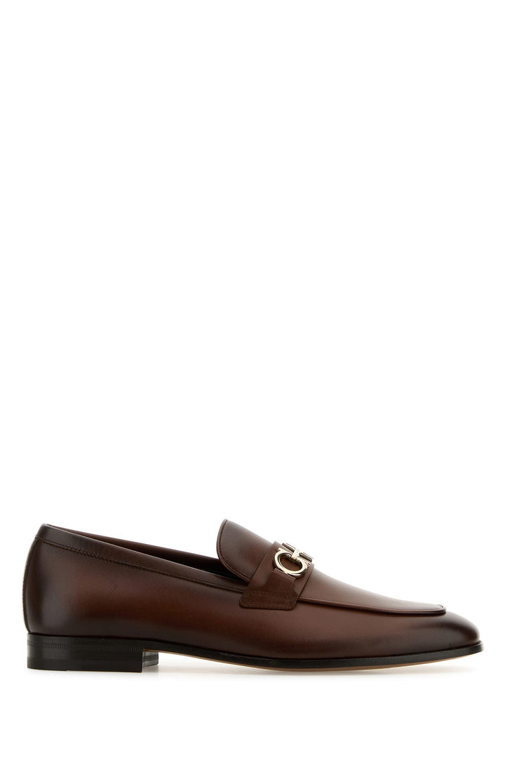 Brown leather Balty loafers