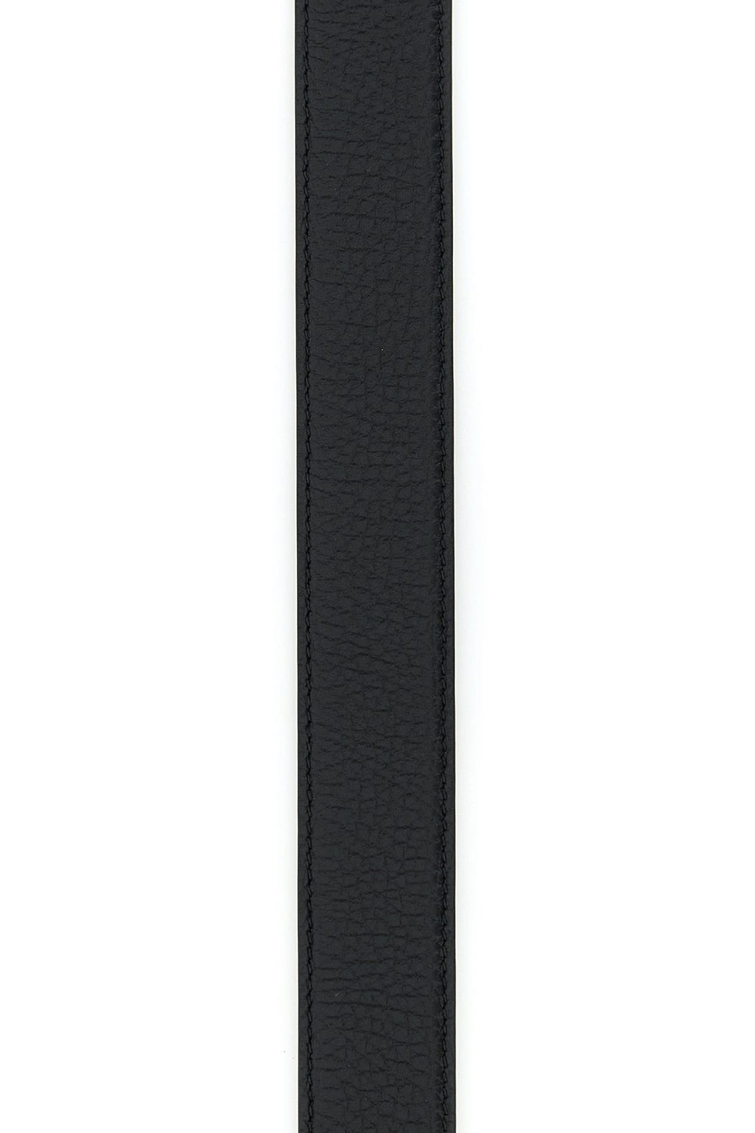 Black leather reversible belt