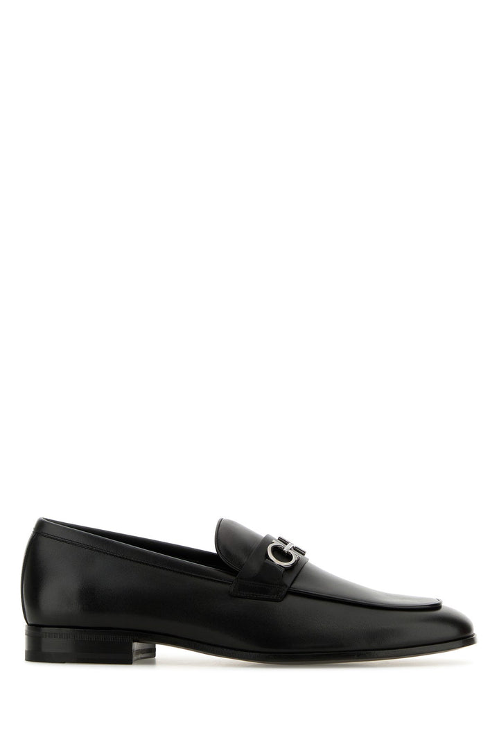 Black leather Balty loafers