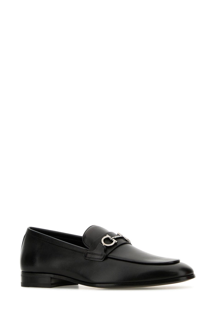 Black leather Balty loafers