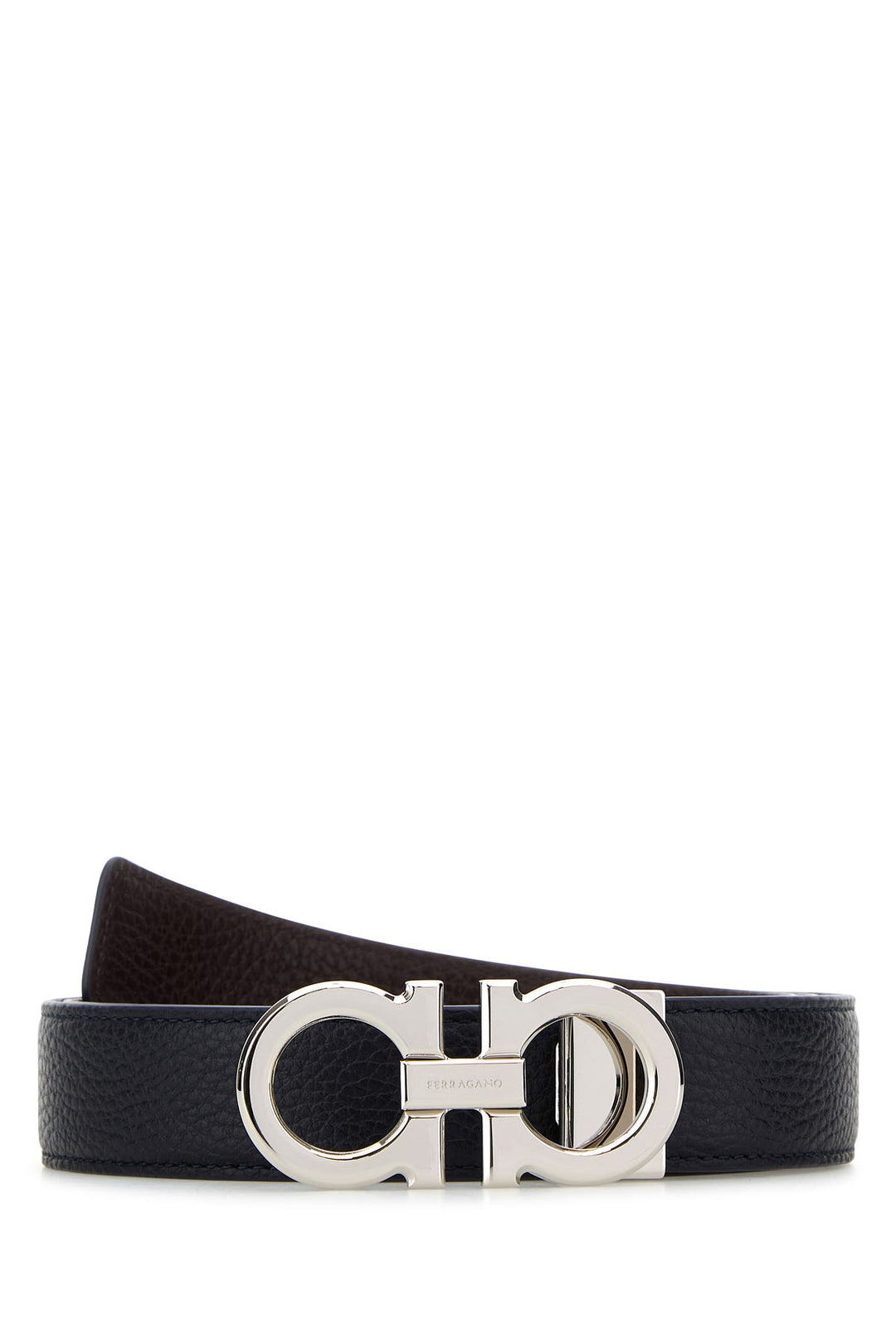 Midnight blue leather reversible belt