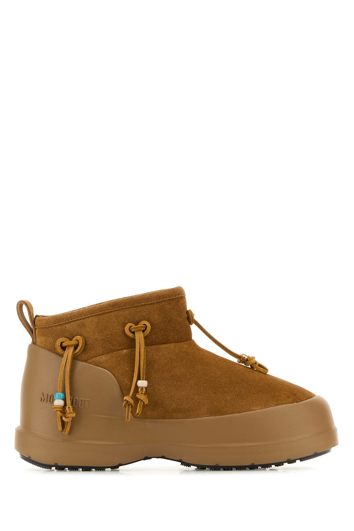 Caramel suede Luna Low ankle boots