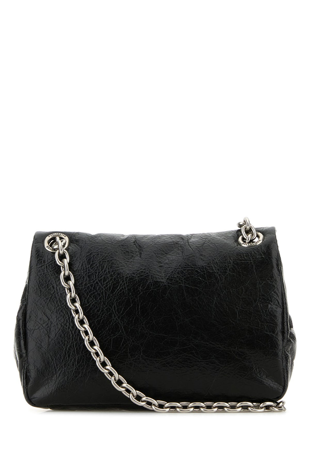 Black leather mini Monaco shoulder bag