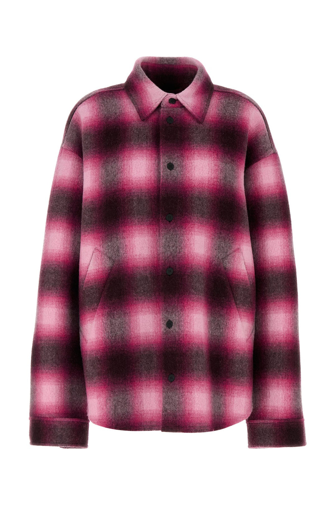 Embroidered flannel shirt