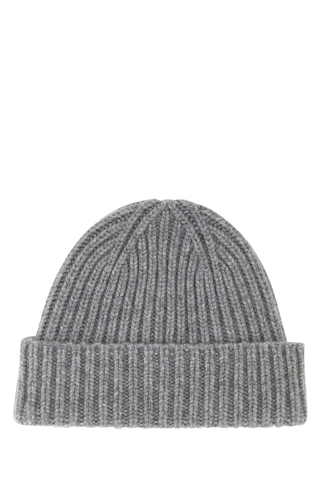 Grey wool blend beanie hat