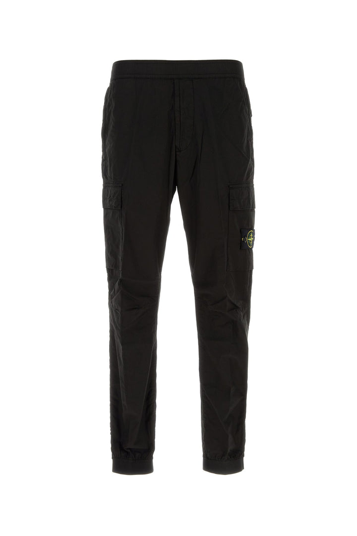 Black stretch cotton pant