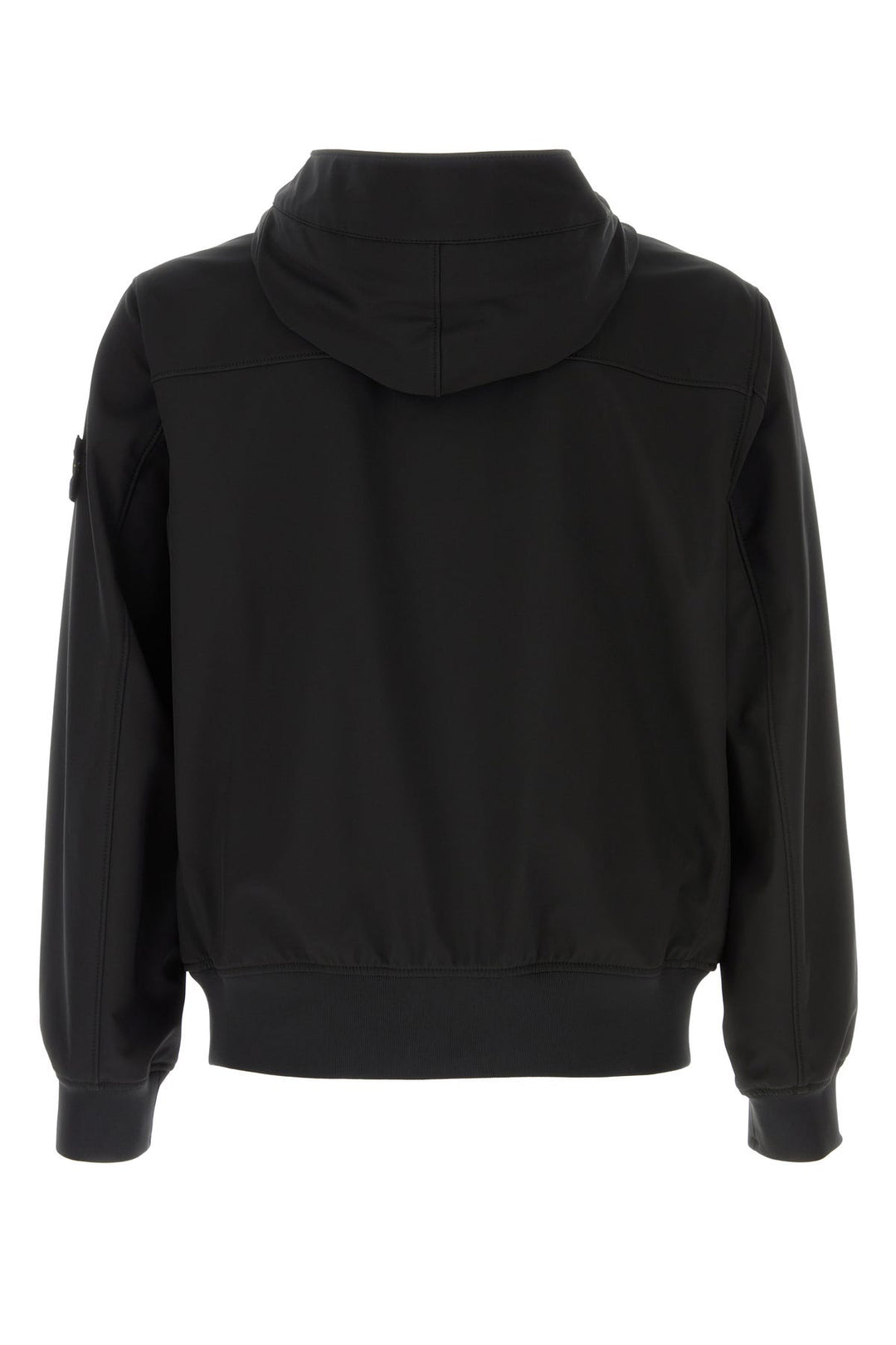 Black stretch polyester jacket