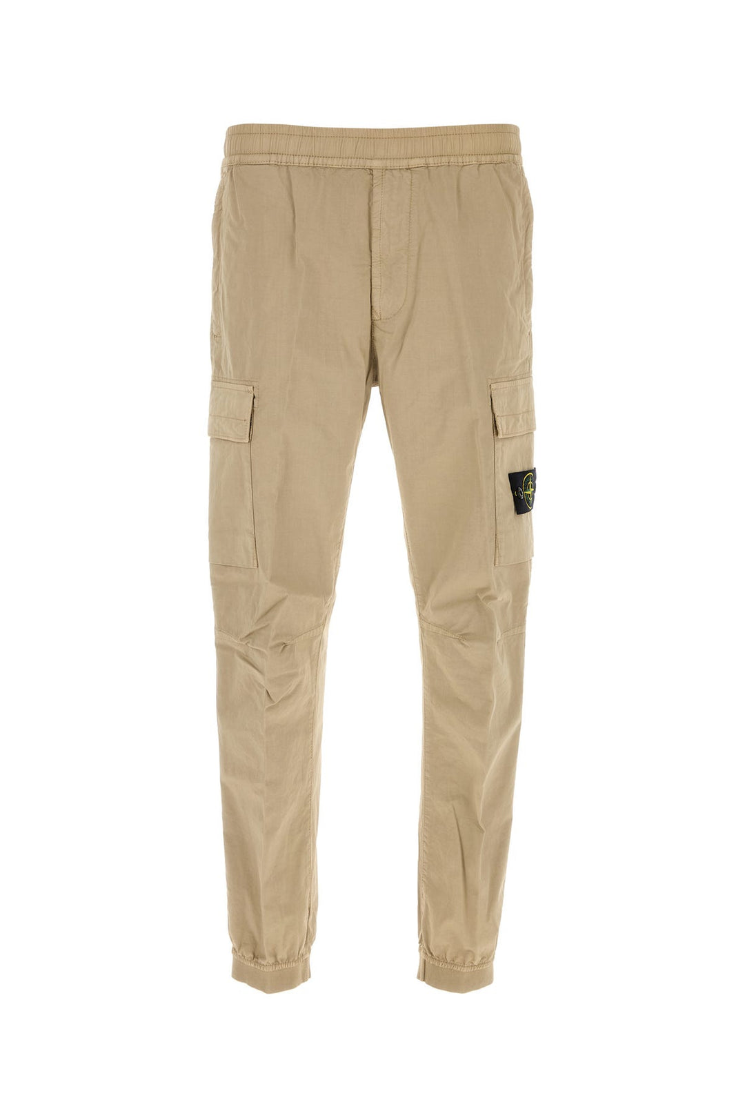 Beige stretch cotton pant