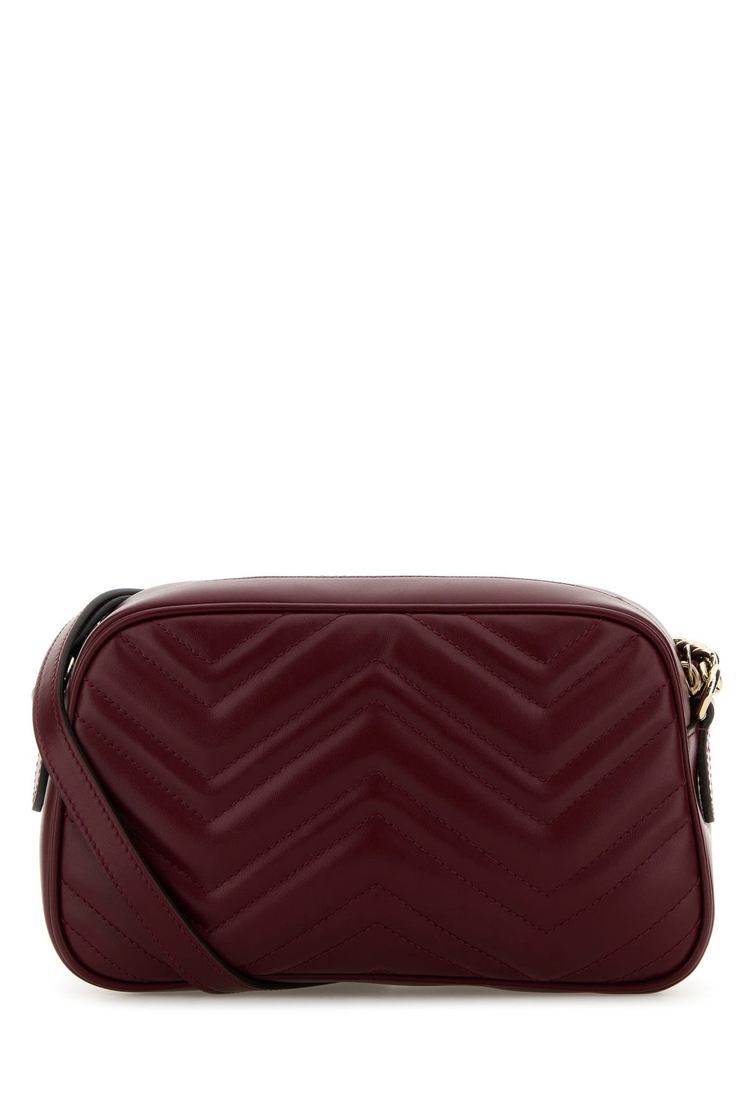 Burgundy leather small GG Marmont crossbody bag