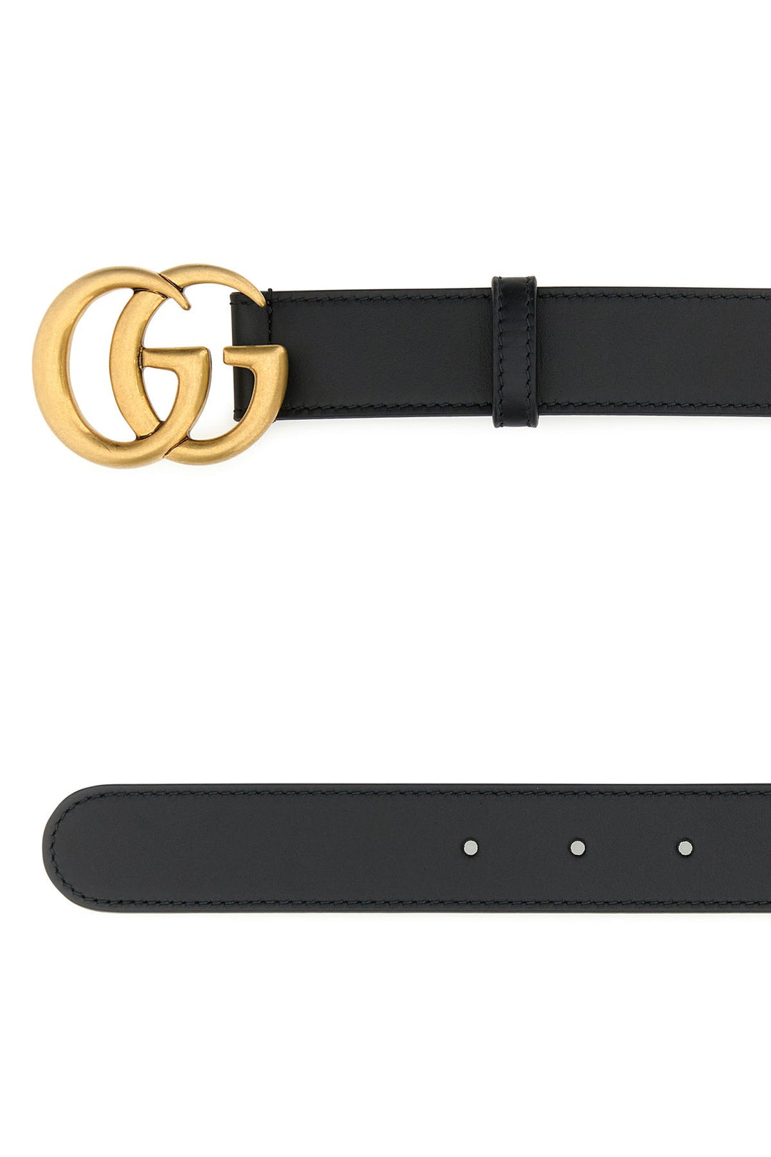 Black leather belt