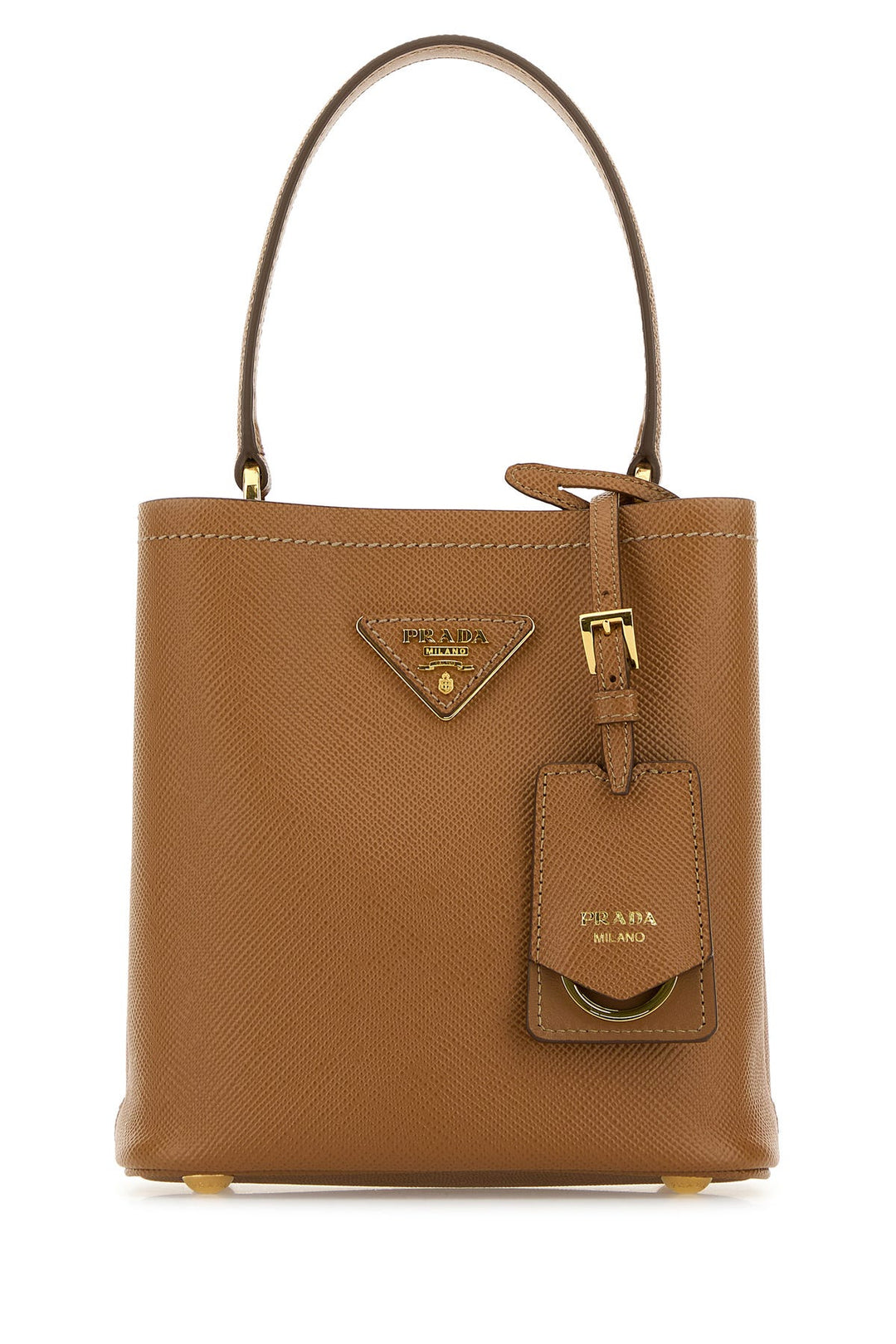 Caramel leather small Panier handbag