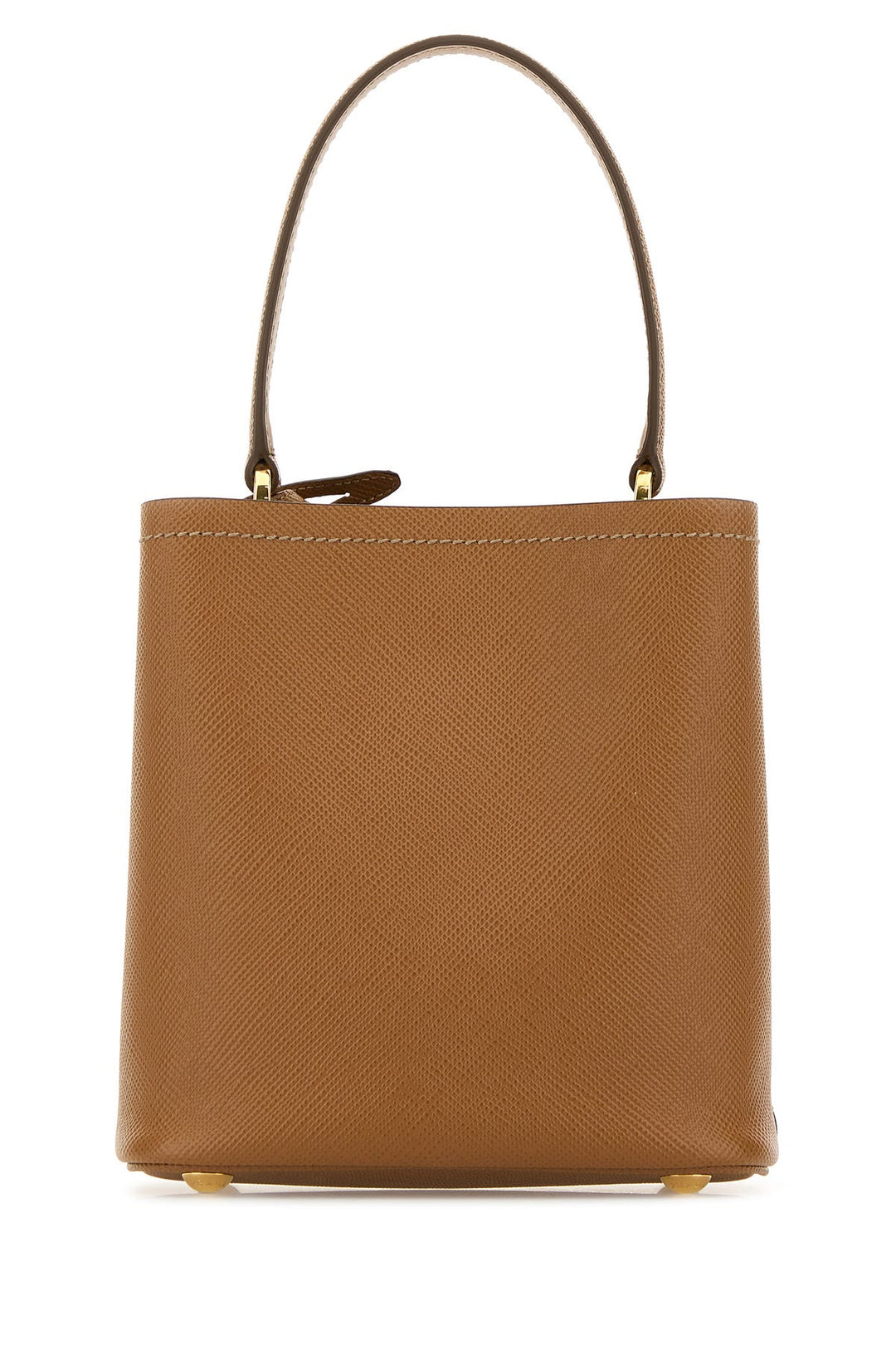 Caramel leather small Panier handbag