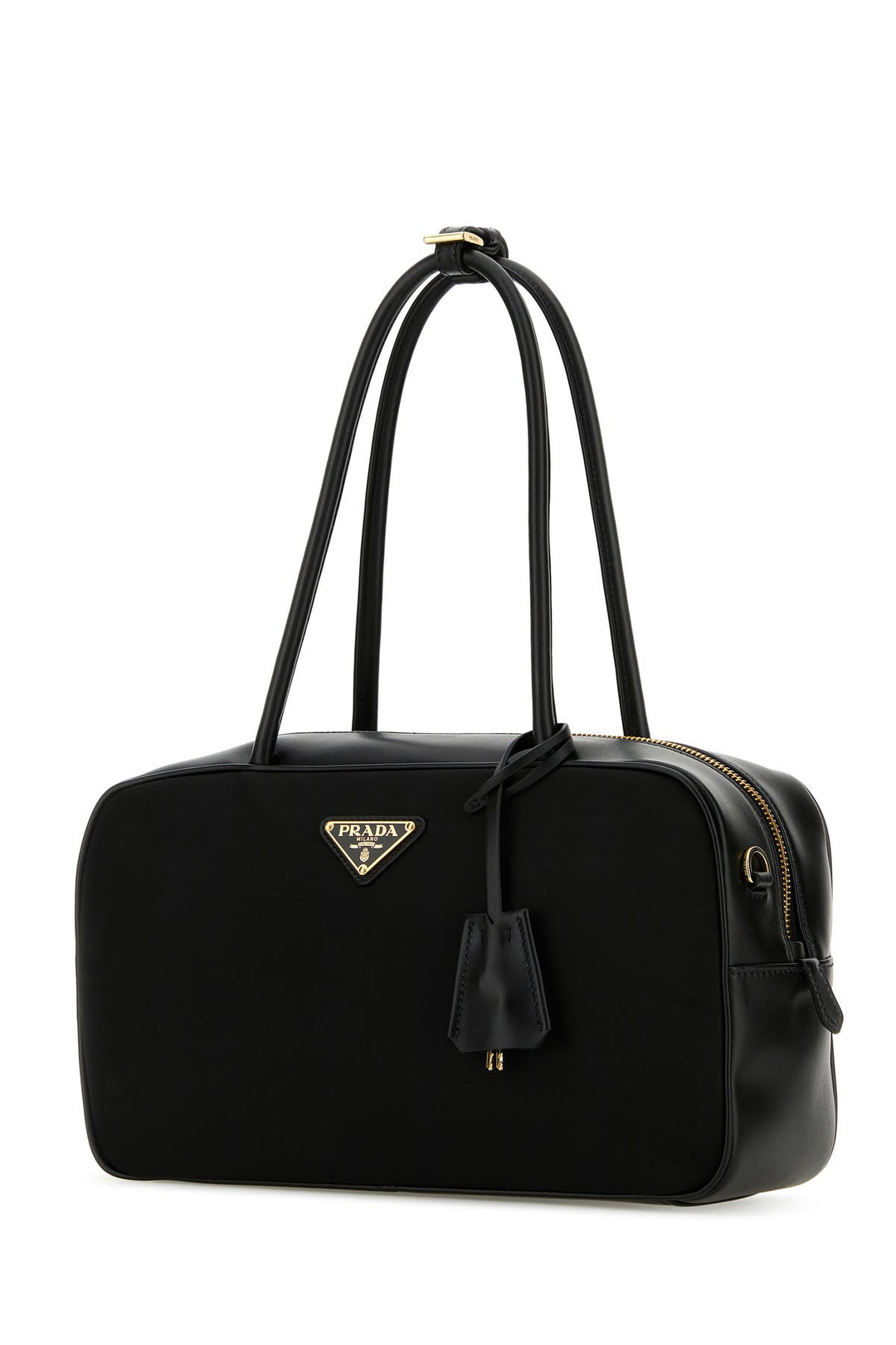 Black nylon handbag