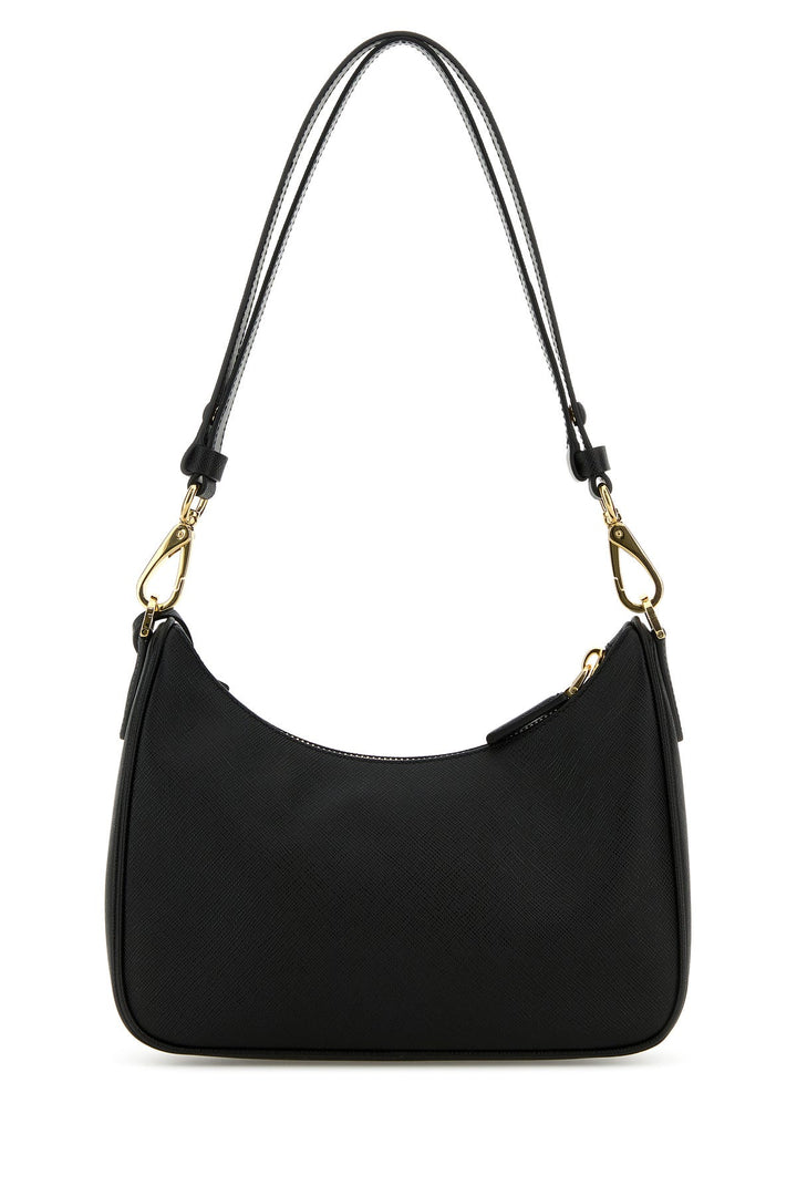 Black leather mini Prada Re-Edition shoulder bag